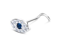 Eye Silver Curved Nose Stud NSKZ-1890